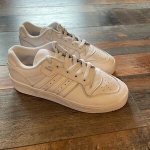 New Adidas White Rivalry Low Sneakers, 8